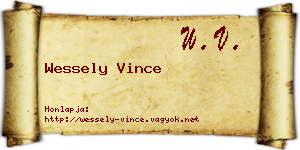 Wessely Vince névjegykártya